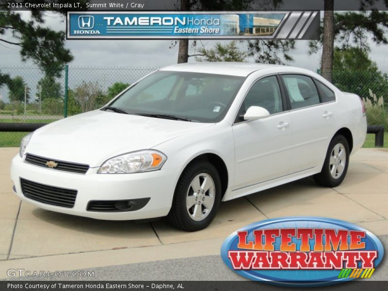 Summit White / Gray 2011 Chevrolet Impala LT
