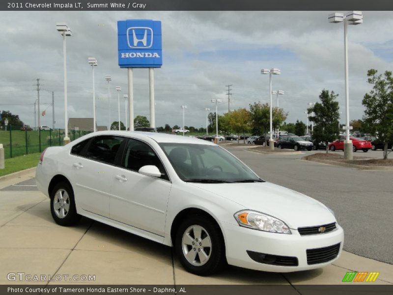 Summit White / Gray 2011 Chevrolet Impala LT