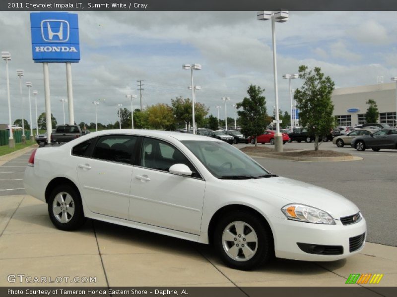 Summit White / Gray 2011 Chevrolet Impala LT