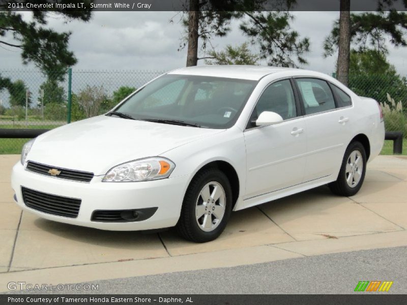 Summit White / Gray 2011 Chevrolet Impala LT