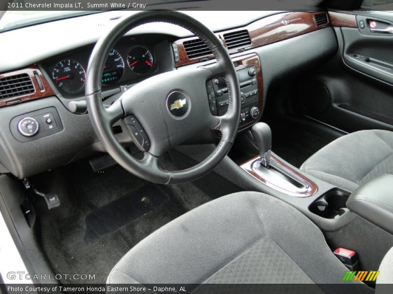 Summit White / Gray 2011 Chevrolet Impala LT