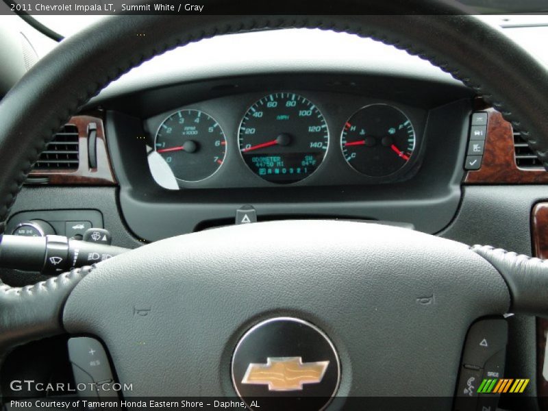 Summit White / Gray 2011 Chevrolet Impala LT