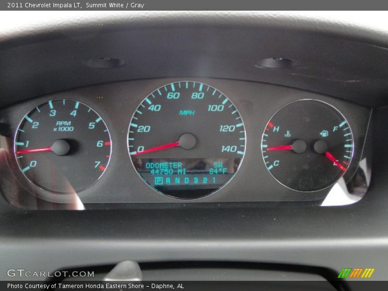 Summit White / Gray 2011 Chevrolet Impala LT