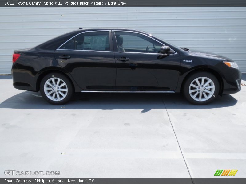 Attitude Black Metallic / Light Gray 2012 Toyota Camry Hybrid XLE