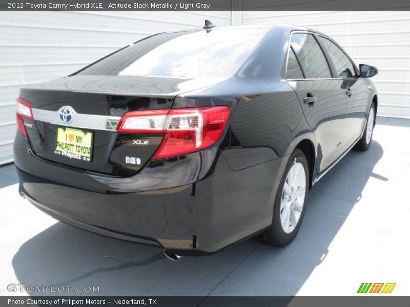 Attitude Black Metallic / Light Gray 2012 Toyota Camry Hybrid XLE