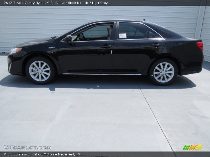 Attitude Black Metallic / Light Gray 2012 Toyota Camry Hybrid XLE