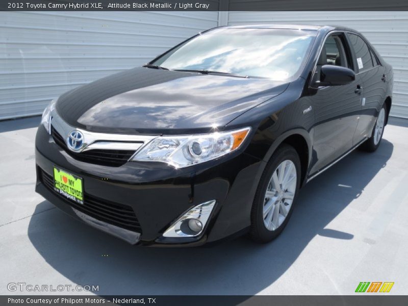 Attitude Black Metallic / Light Gray 2012 Toyota Camry Hybrid XLE