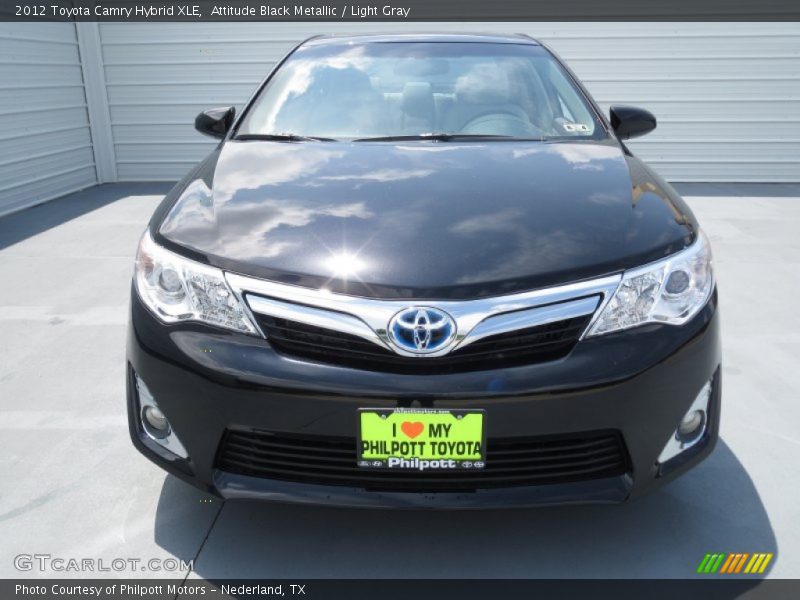 Attitude Black Metallic / Light Gray 2012 Toyota Camry Hybrid XLE