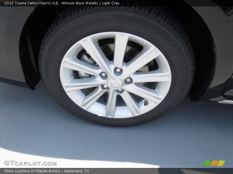 Attitude Black Metallic / Light Gray 2012 Toyota Camry Hybrid XLE