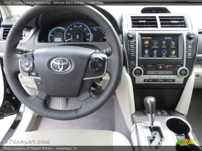 Attitude Black Metallic / Light Gray 2012 Toyota Camry Hybrid XLE