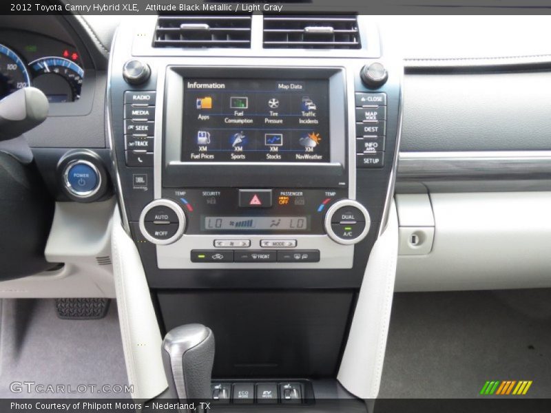 Attitude Black Metallic / Light Gray 2012 Toyota Camry Hybrid XLE