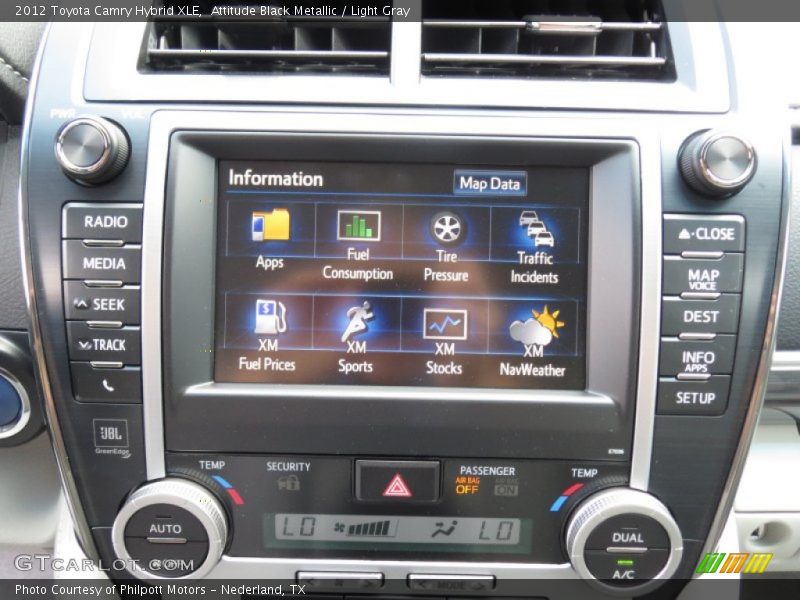 Attitude Black Metallic / Light Gray 2012 Toyota Camry Hybrid XLE
