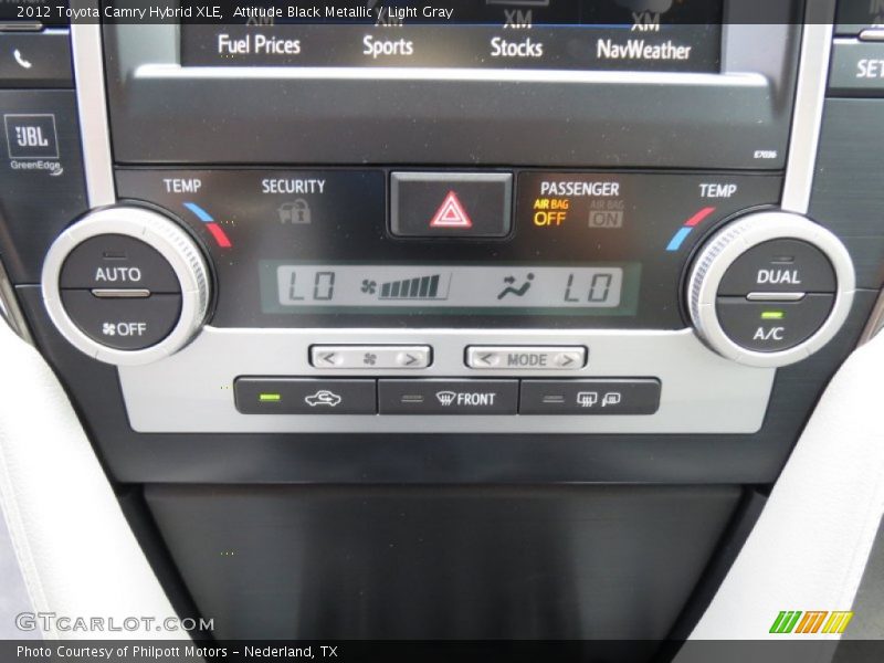 Attitude Black Metallic / Light Gray 2012 Toyota Camry Hybrid XLE