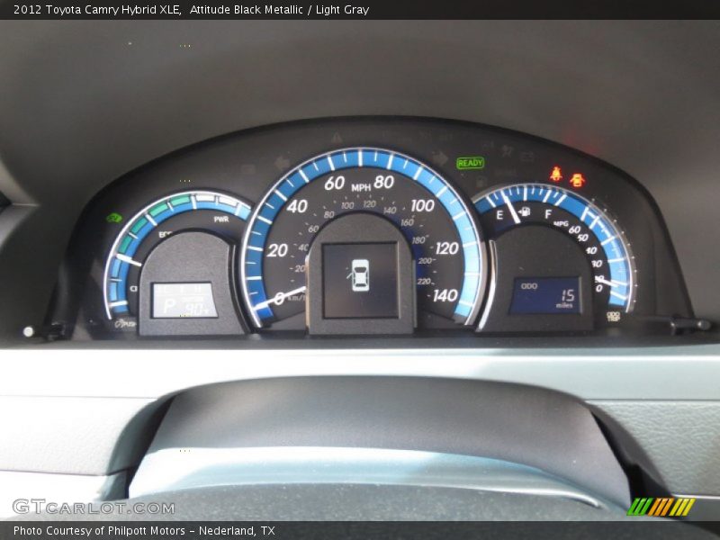 Attitude Black Metallic / Light Gray 2012 Toyota Camry Hybrid XLE