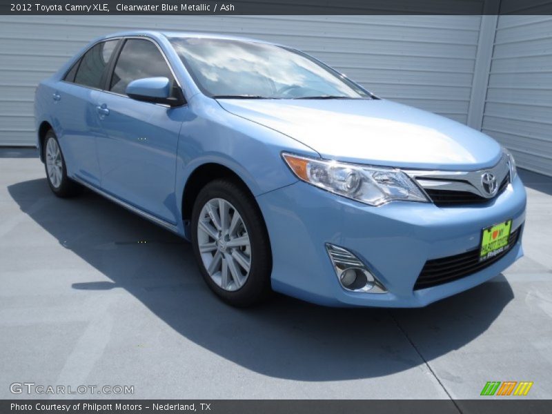 Clearwater Blue Metallic / Ash 2012 Toyota Camry XLE