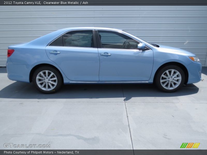 Clearwater Blue Metallic / Ash 2012 Toyota Camry XLE
