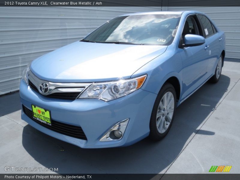 Clearwater Blue Metallic / Ash 2012 Toyota Camry XLE