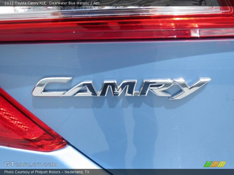 Clearwater Blue Metallic / Ash 2012 Toyota Camry XLE
