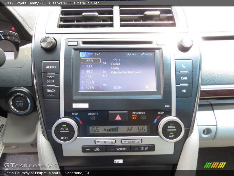 Clearwater Blue Metallic / Ash 2012 Toyota Camry XLE