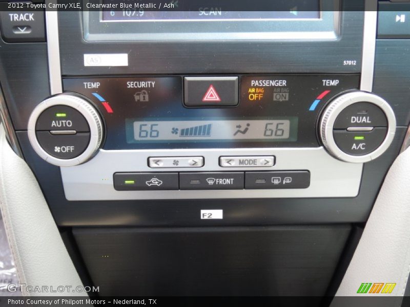 Clearwater Blue Metallic / Ash 2012 Toyota Camry XLE