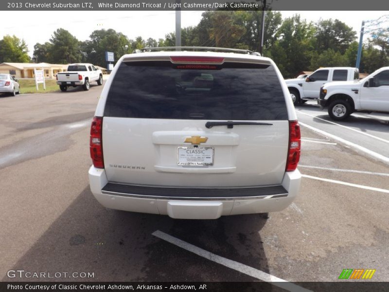 White Diamond Tricoat / Light Cashmere/Dark Cashmere 2013 Chevrolet Suburban LTZ