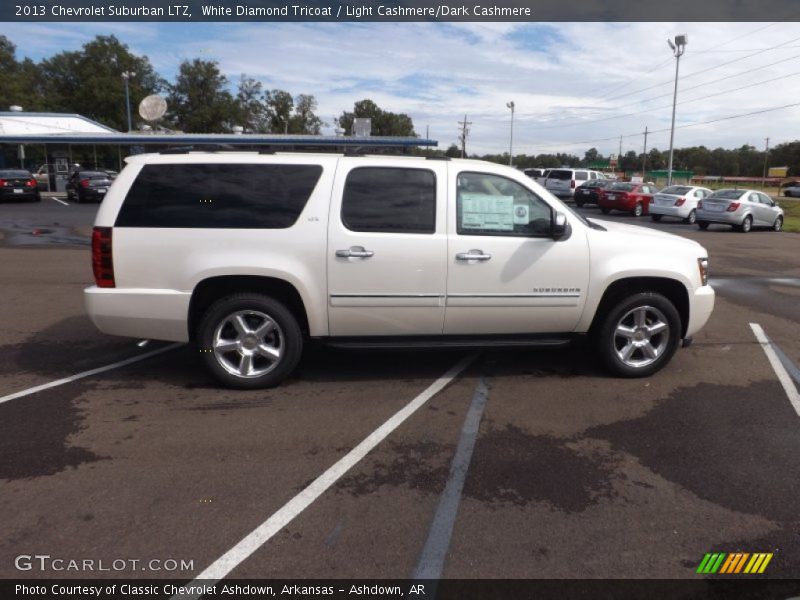 White Diamond Tricoat / Light Cashmere/Dark Cashmere 2013 Chevrolet Suburban LTZ