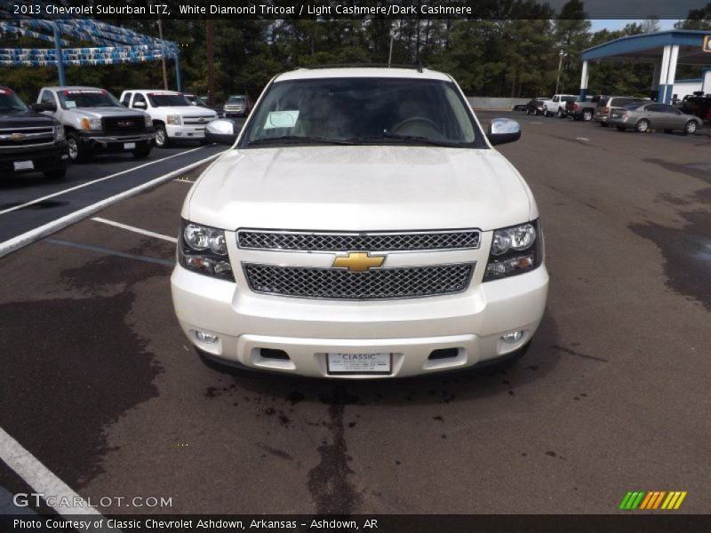 White Diamond Tricoat / Light Cashmere/Dark Cashmere 2013 Chevrolet Suburban LTZ
