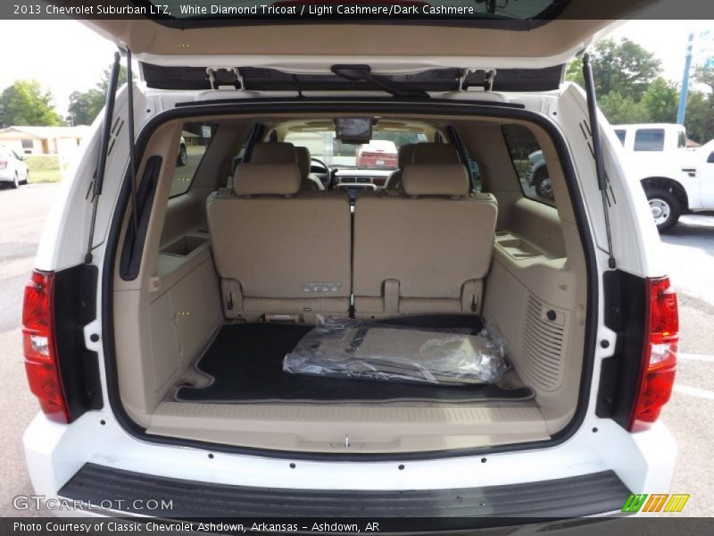 White Diamond Tricoat / Light Cashmere/Dark Cashmere 2013 Chevrolet Suburban LTZ