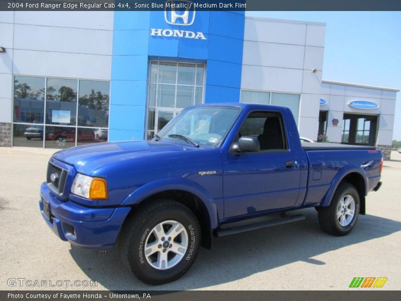 Sonic Blue Metallic / Medium Dark Flint 2004 Ford Ranger Edge Regular Cab 4x4