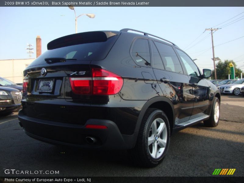 Black Sapphire Metallic / Saddle Brown Nevada Leather 2009 BMW X5 xDrive30i