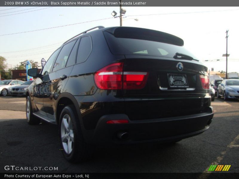 Black Sapphire Metallic / Saddle Brown Nevada Leather 2009 BMW X5 xDrive30i