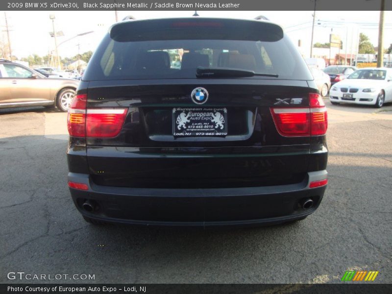 Black Sapphire Metallic / Saddle Brown Nevada Leather 2009 BMW X5 xDrive30i