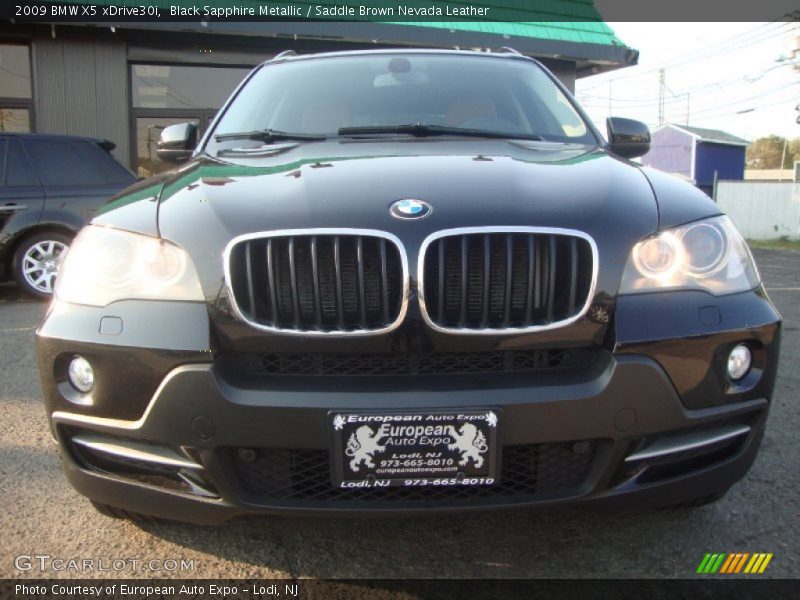Black Sapphire Metallic / Saddle Brown Nevada Leather 2009 BMW X5 xDrive30i
