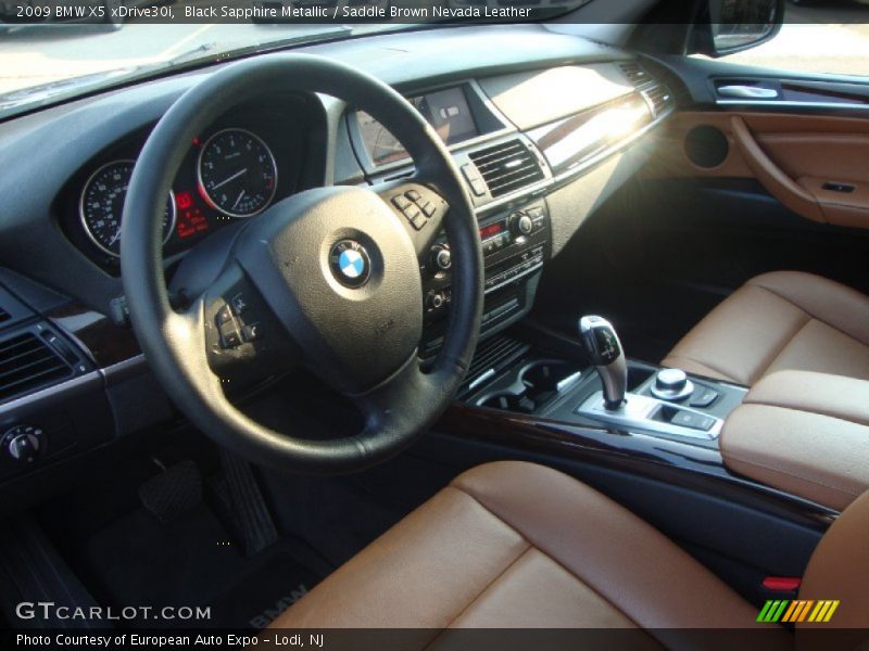 Black Sapphire Metallic / Saddle Brown Nevada Leather 2009 BMW X5 xDrive30i