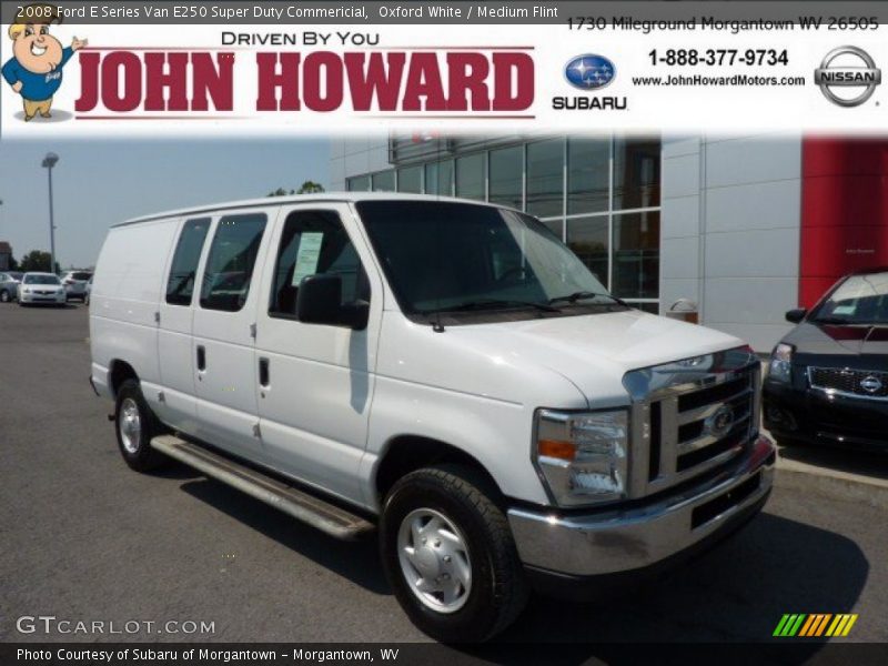 Oxford White / Medium Flint 2008 Ford E Series Van E250 Super Duty Commericial
