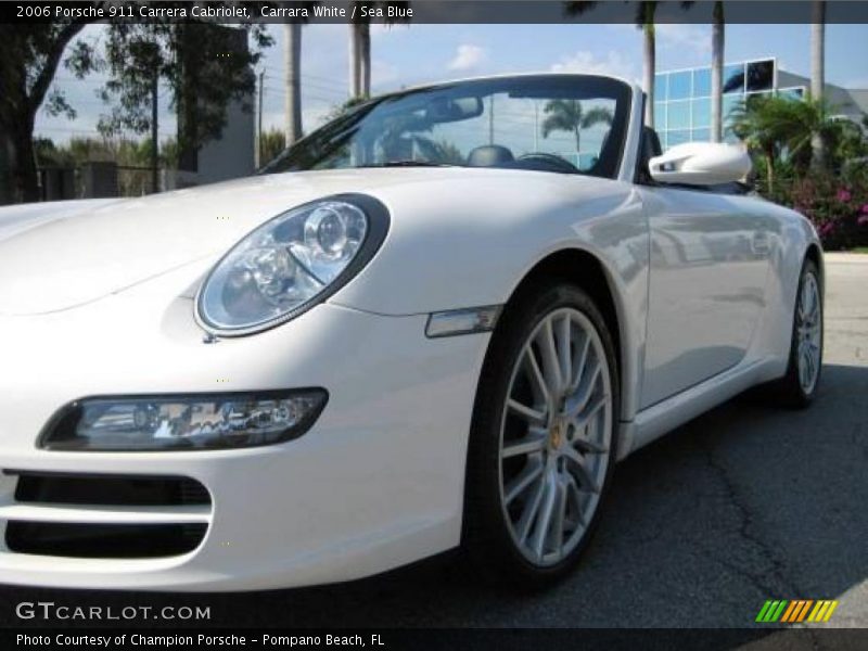 Carrara White / Sea Blue 2006 Porsche 911 Carrera Cabriolet