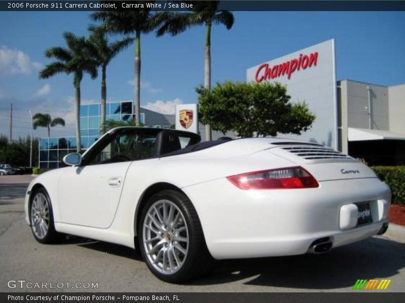 Carrara White / Sea Blue 2006 Porsche 911 Carrera Cabriolet
