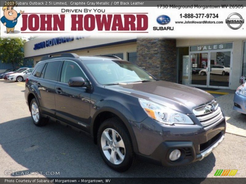 Graphite Gray Metallic / Off Black Leather 2013 Subaru Outback 2.5i Limited