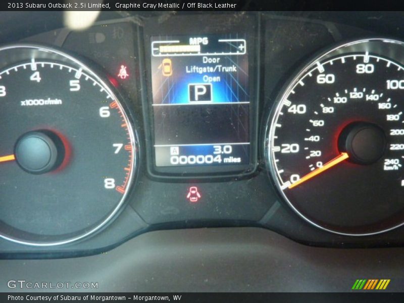 Graphite Gray Metallic / Off Black Leather 2013 Subaru Outback 2.5i Limited