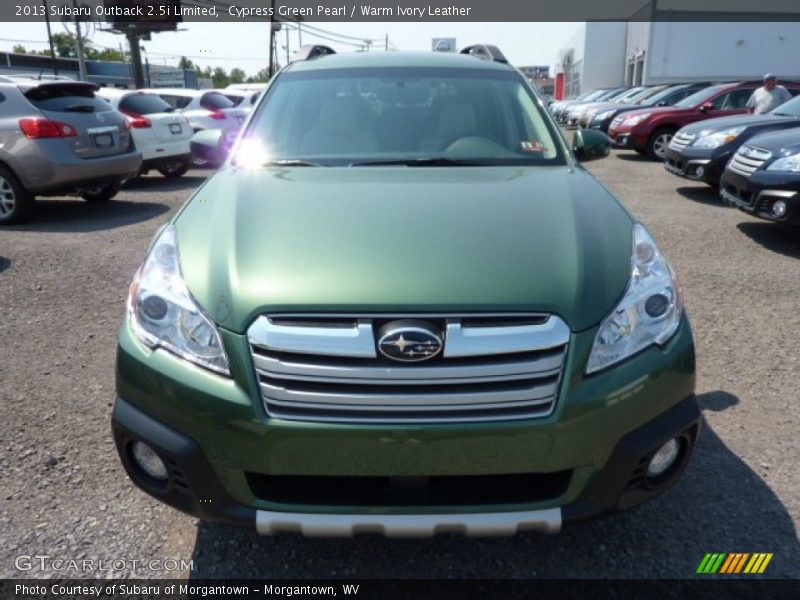 Cypress Green Pearl / Warm Ivory Leather 2013 Subaru Outback 2.5i Limited