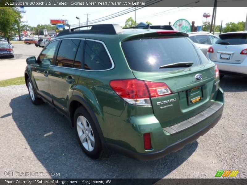 Cypress Green Pearl / Warm Ivory Leather 2013 Subaru Outback 2.5i Limited
