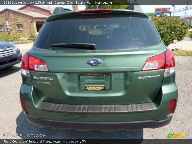 Cypress Green Pearl / Warm Ivory Leather 2013 Subaru Outback 2.5i Limited