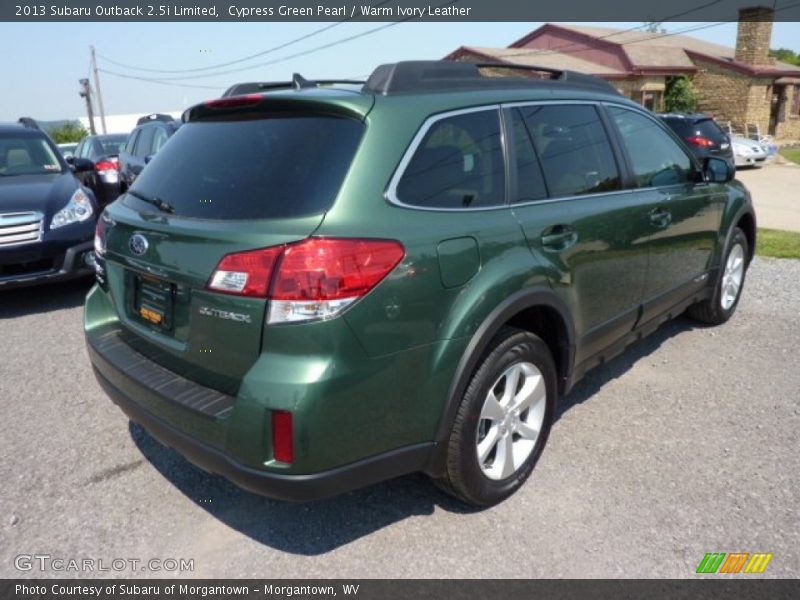 Cypress Green Pearl / Warm Ivory Leather 2013 Subaru Outback 2.5i Limited