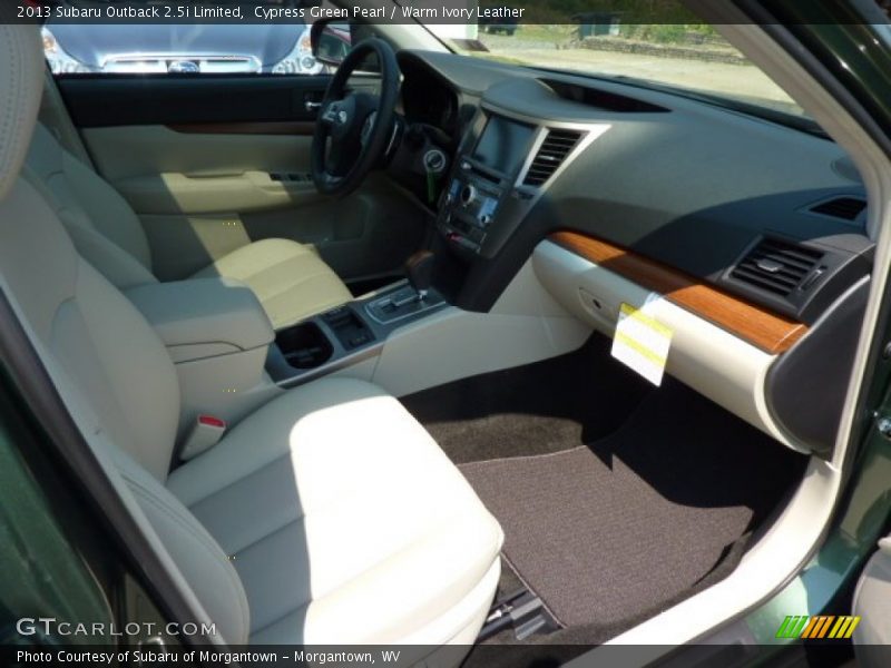 Cypress Green Pearl / Warm Ivory Leather 2013 Subaru Outback 2.5i Limited