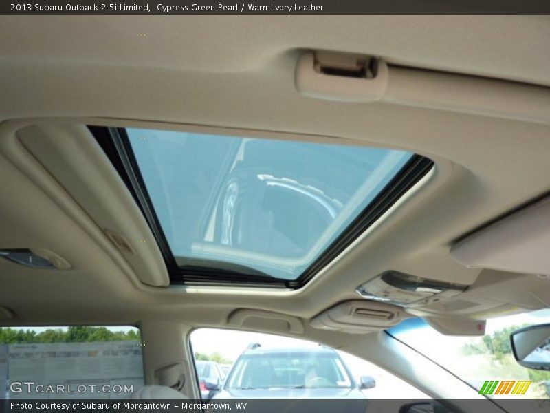 Cypress Green Pearl / Warm Ivory Leather 2013 Subaru Outback 2.5i Limited