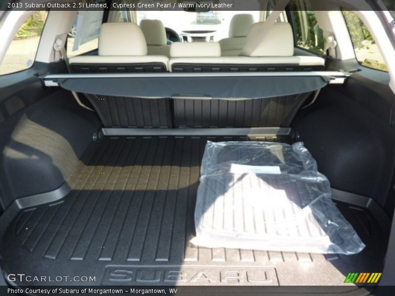 Cypress Green Pearl / Warm Ivory Leather 2013 Subaru Outback 2.5i Limited