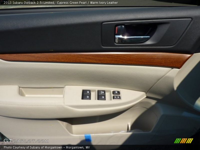 Cypress Green Pearl / Warm Ivory Leather 2013 Subaru Outback 2.5i Limited