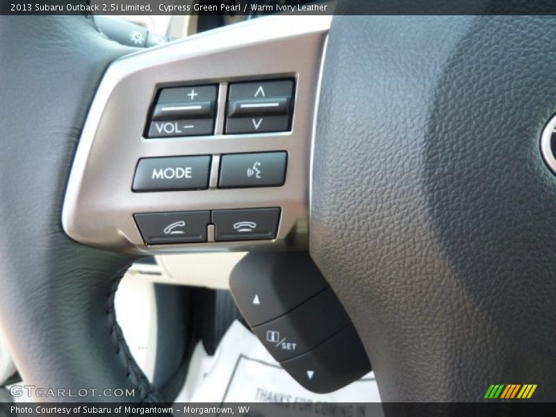 Controls of 2013 Outback 2.5i Limited