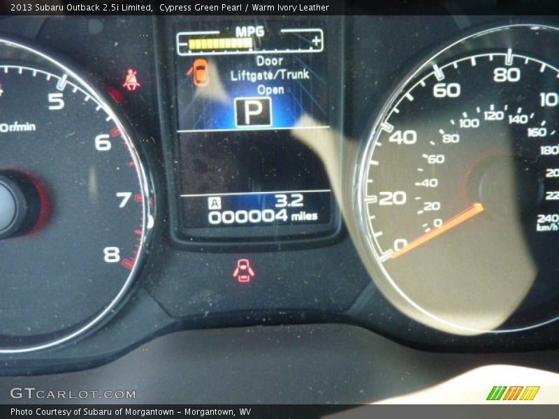 Cypress Green Pearl / Warm Ivory Leather 2013 Subaru Outback 2.5i Limited