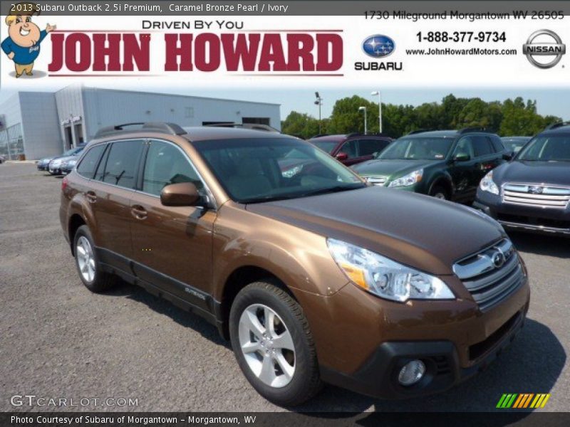 Caramel Bronze Pearl / Ivory 2013 Subaru Outback 2.5i Premium